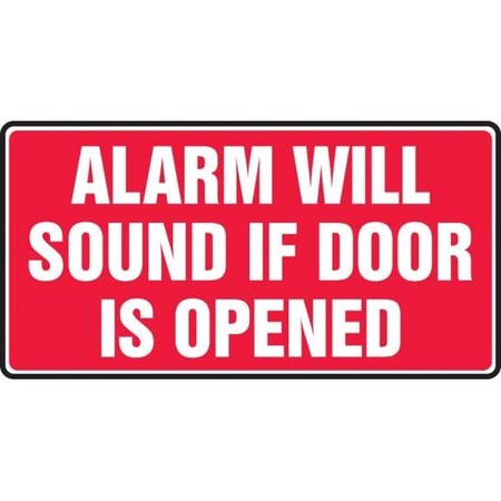 SAFETY SIGN ALARM WILL SOUND IF DOOR MFXG581XP